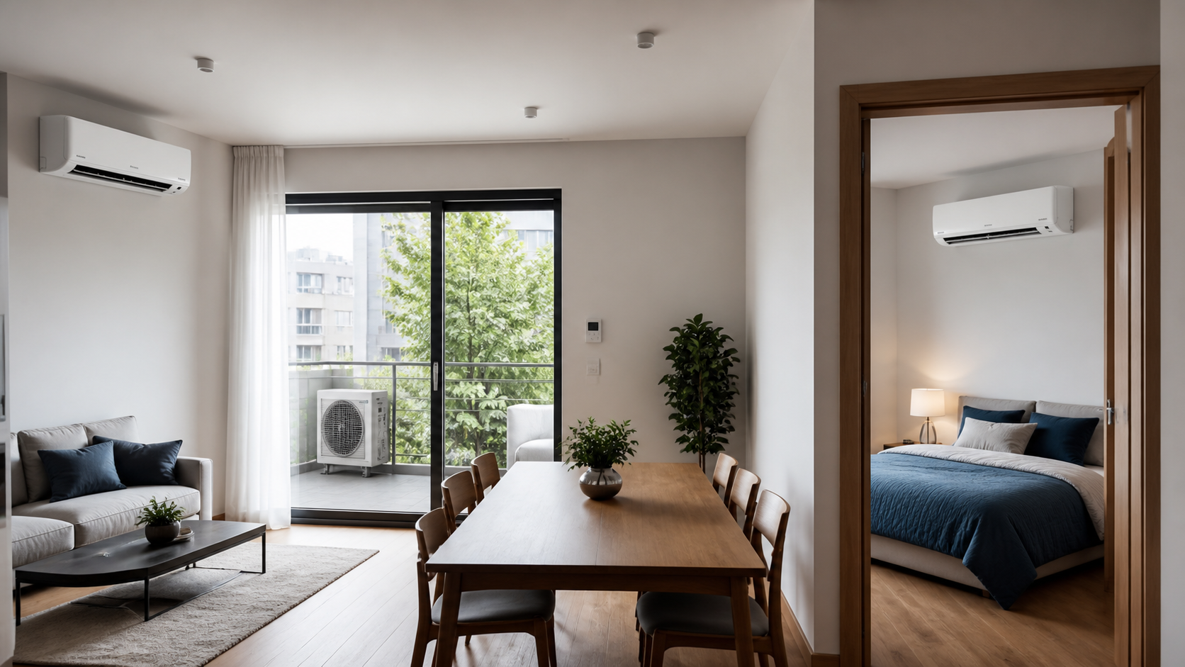 Sistema multisplit com várias unidades interiores