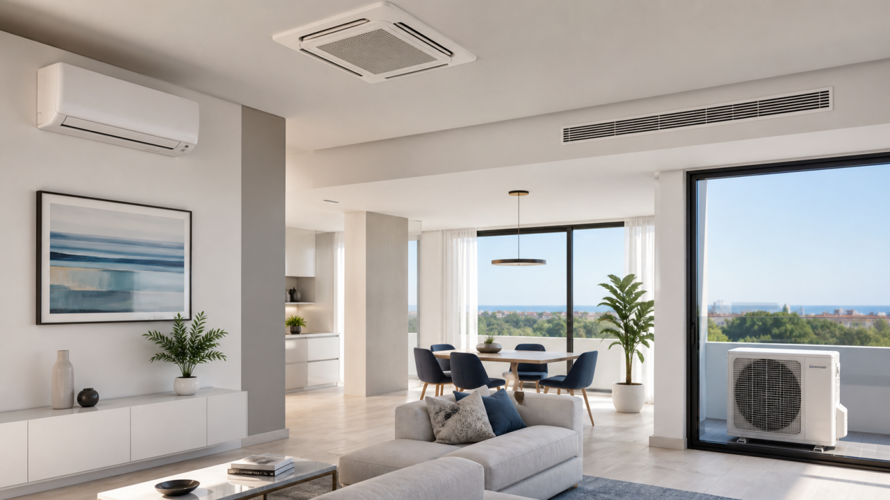 Tipos de ar condicionado em ambiente interior